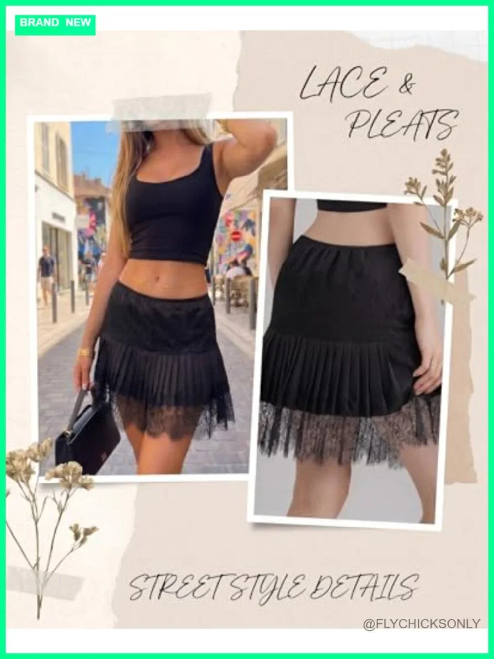 2 Pack Women Y2k Lace Mini Skirts Flowy Ruffle Layered Pleated Low Rise Half